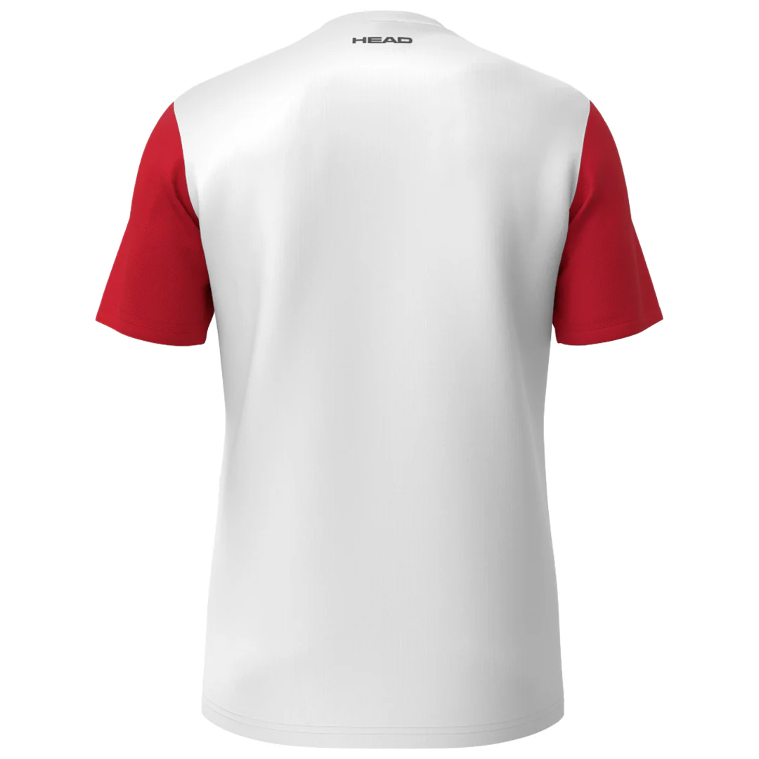 Head Boys Club Tech Tee - White/Red - Image 2