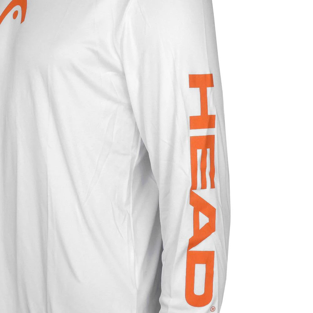Head Longsleeve Crew-neck – White/Orange - Image 3