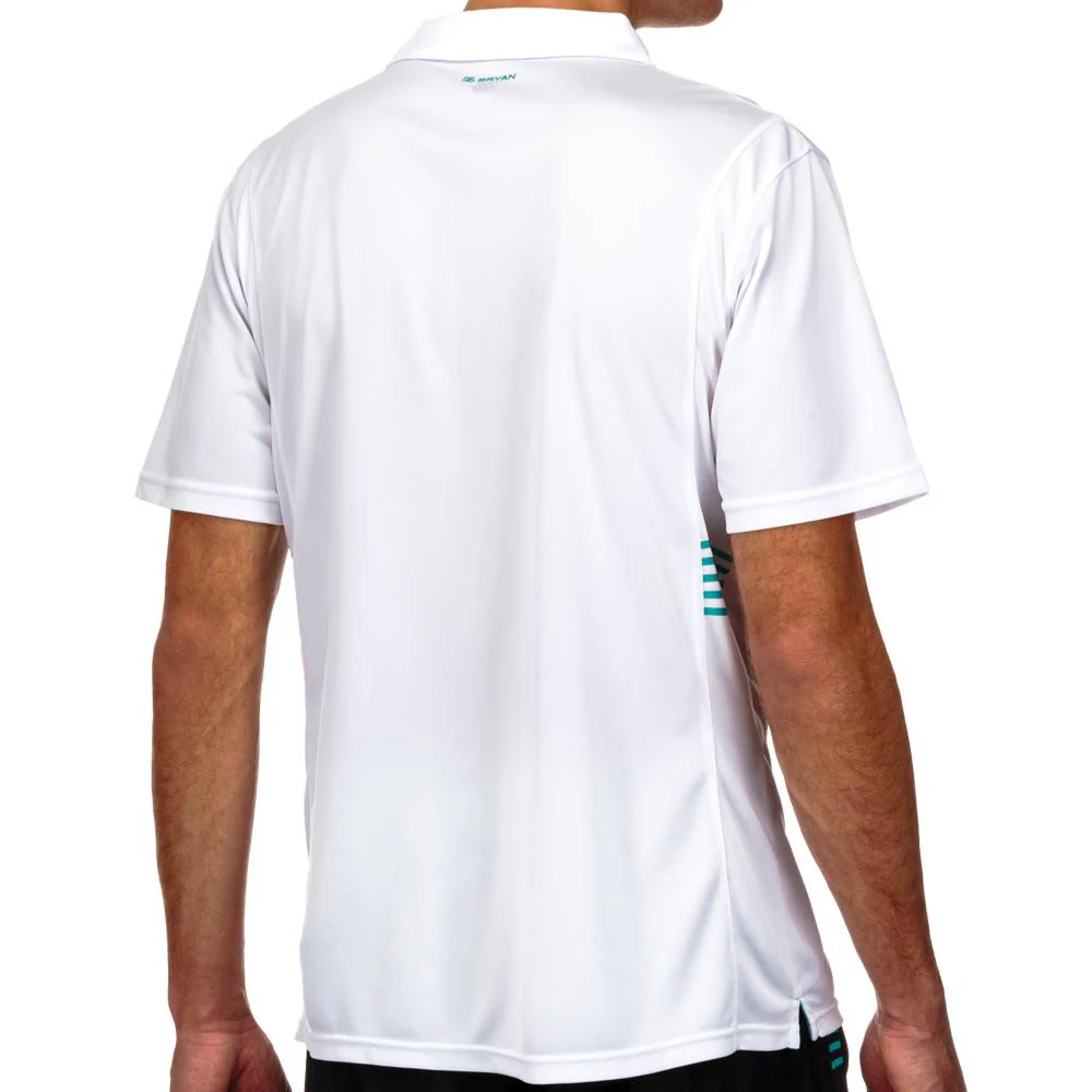 K-Swiss Men's BB Two Tone Oxford Polo White/Green - Image 2