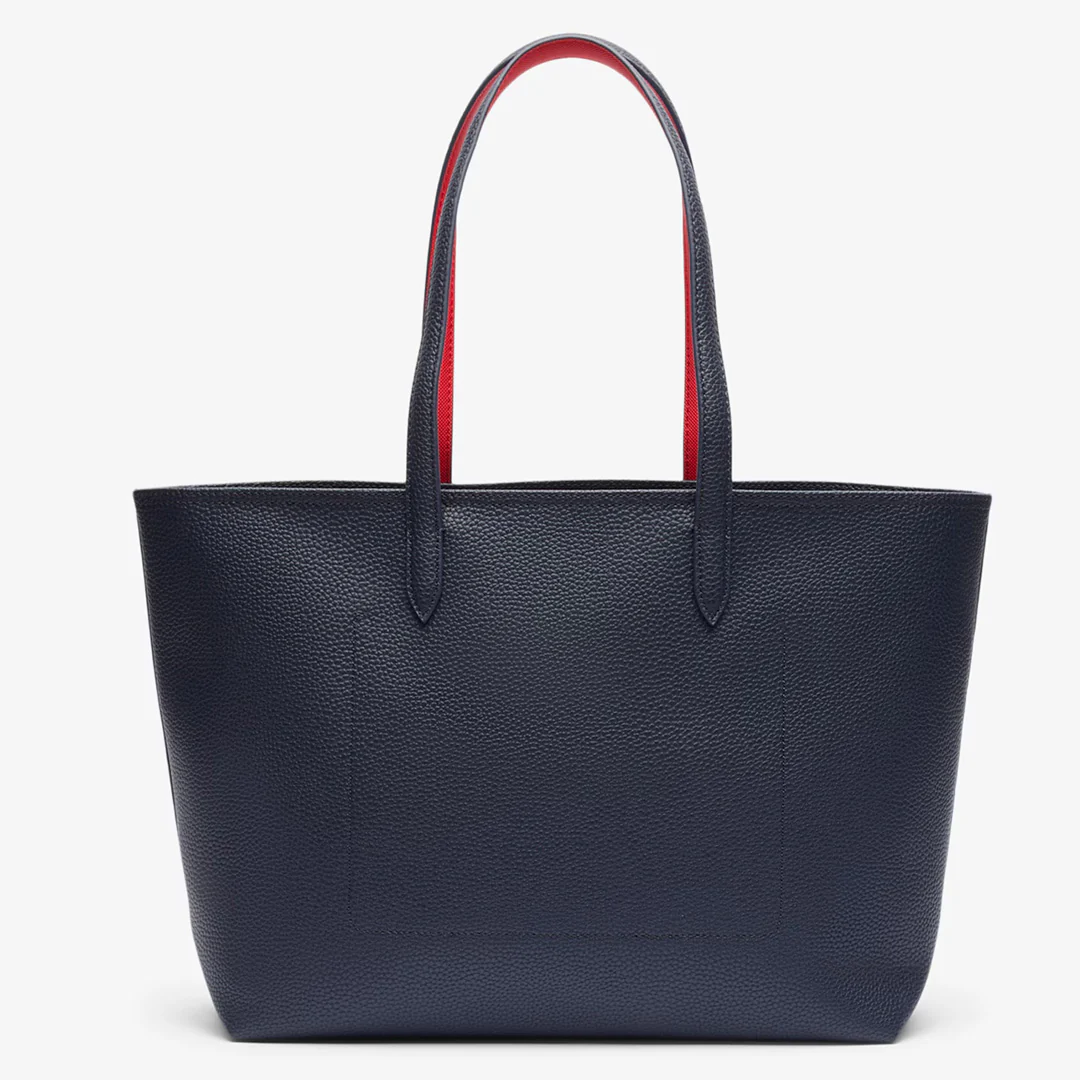 Lacoste Anna Zipped Tote Bag - Marine/Rouge - Image 3