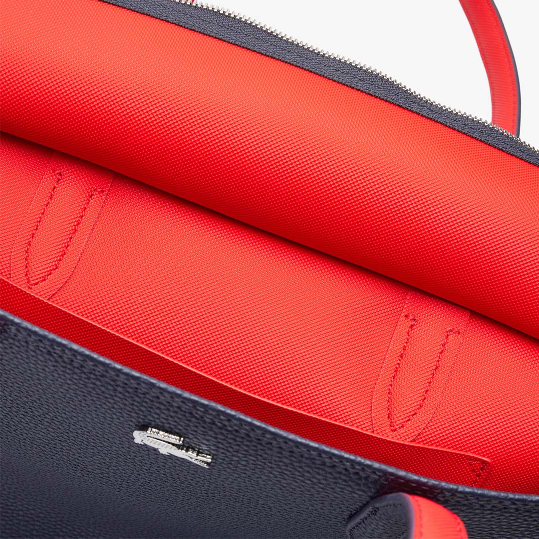 Lacoste Anna Zipped Tote Bag - Marine/Rouge - Image 5