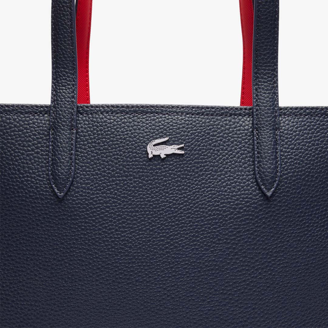 Lacoste Anna Zipped Tote Bag - Marine/Rouge - Image 6