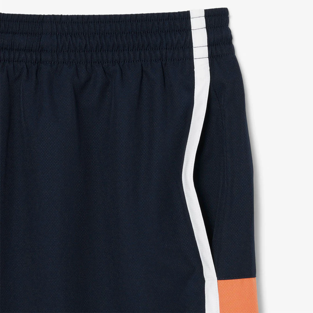 Lacoste Men's Colourblock Striped Short - Navy Blue/Orange - Image 4