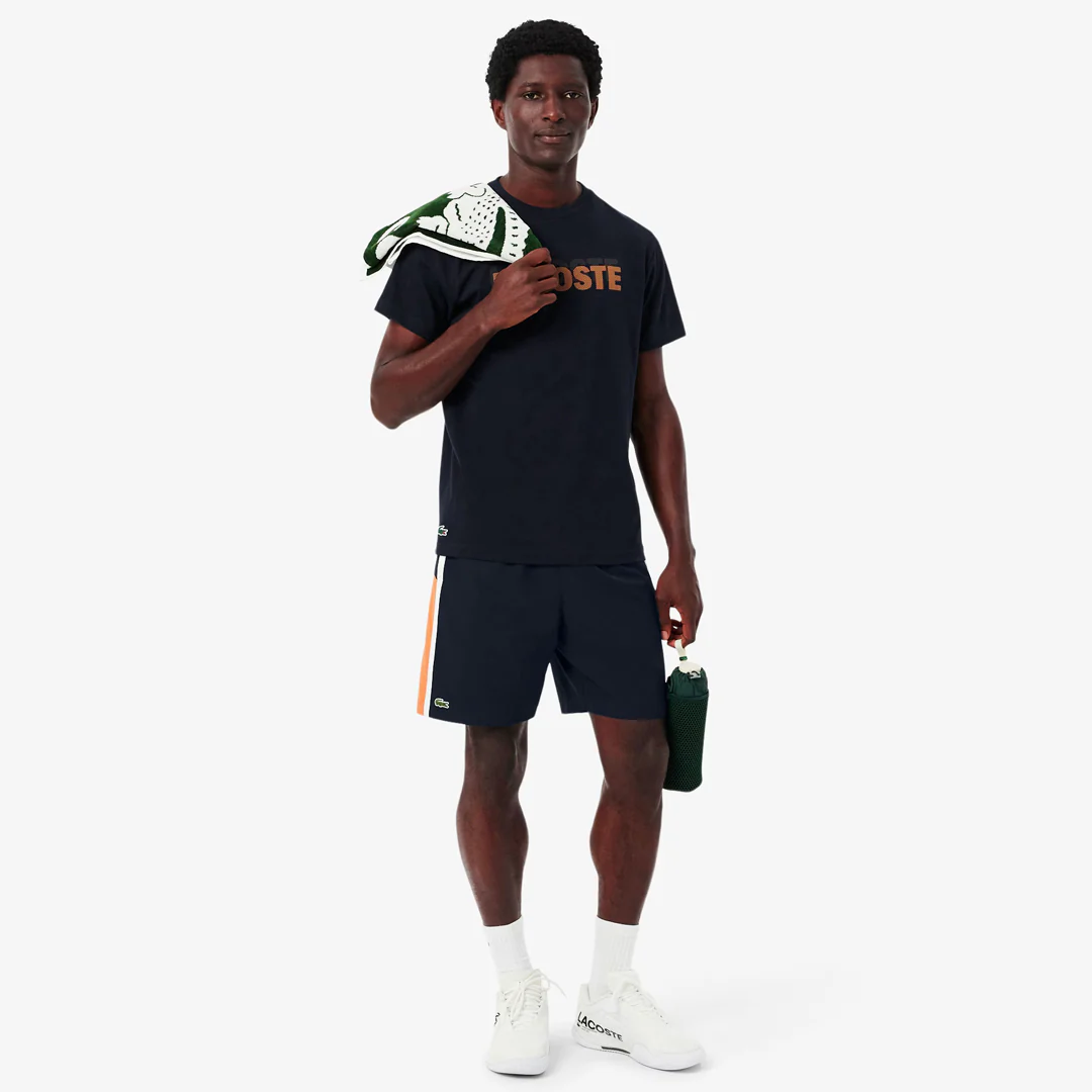 Lacoste Men's Colourblock Striped Short - Navy Blue/Orange - Image 5