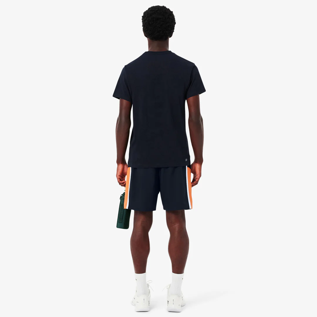 Lacoste Men's Colourblock Striped Short - Navy Blue/Orange - Image 6