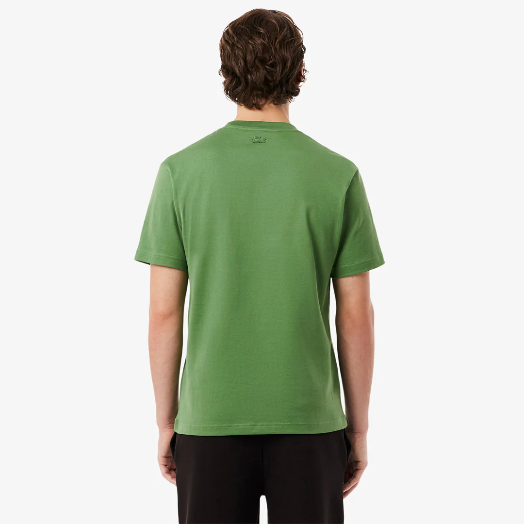 Lacoste Men's Embroidered Jersey Tee - Green/White - Image 5