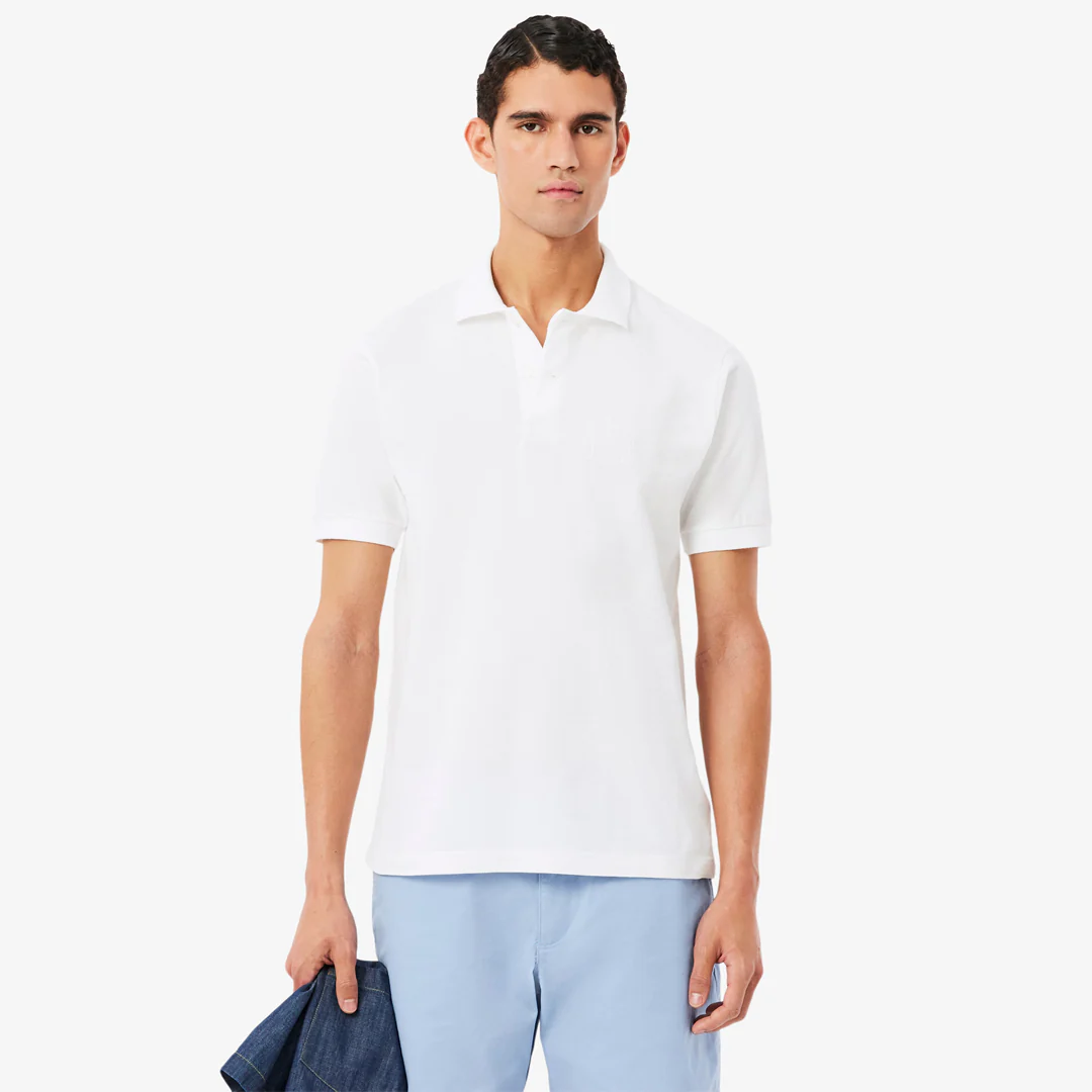 Lacoste Men's Embroidered Petit Pique Polo - White - Image 2