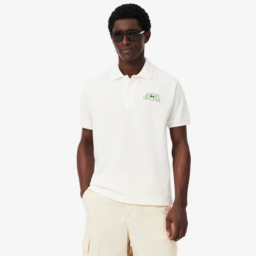 Lacoste Men's Graphic Branding Tennis Polo - White - Image 2