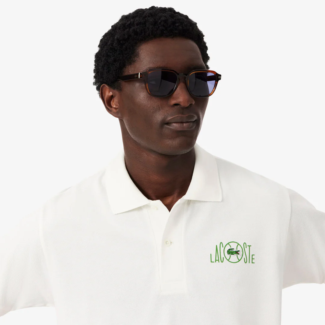 Lacoste Men's Graphic Branding Tennis Polo - White - Image 4