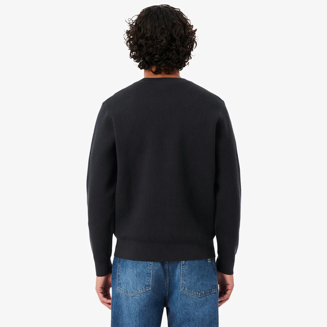 Lacoste Men's Jacquard Tennis Sweater - Black - Image 4