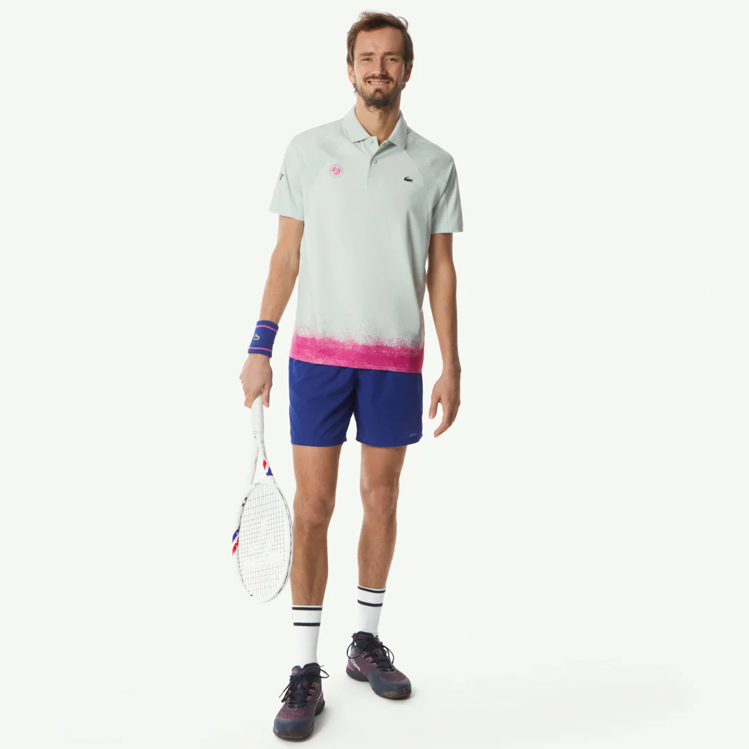 Lacoste Men's Medvedev X Roland Garros Polo - White/Pink - Image 6