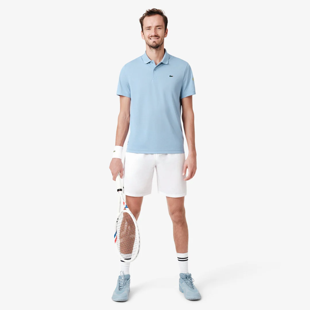 Lacoste Men's Medvedev X Tennis Polo - Light Blue - Image 4