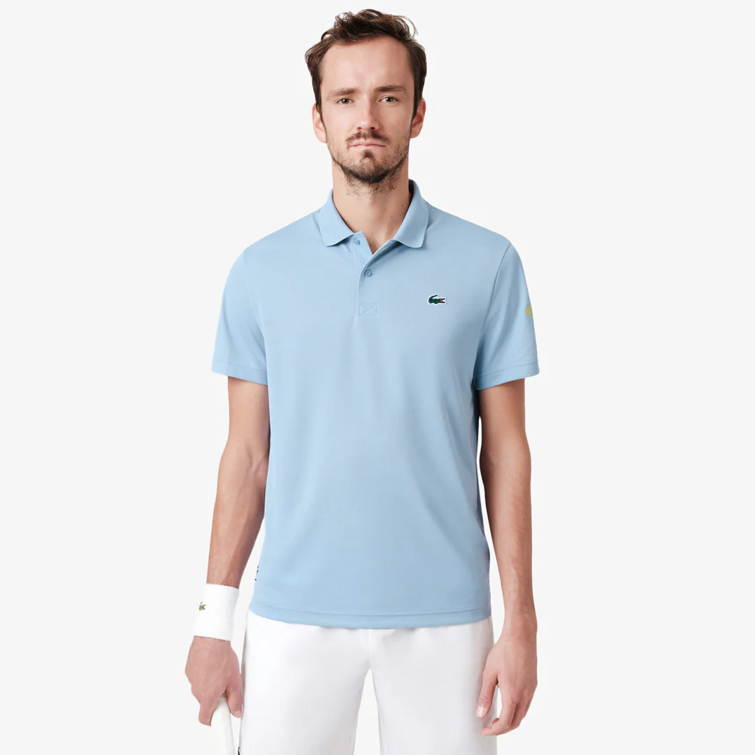 Lacoste Men's Medvedev X Tennis Polo - Light Blue - Image 5