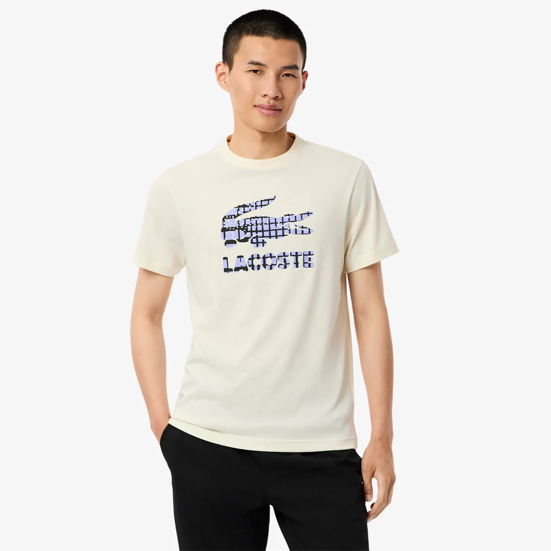 Lacoste Men's Medvedev X Tennis Tee - Cream - Image 5