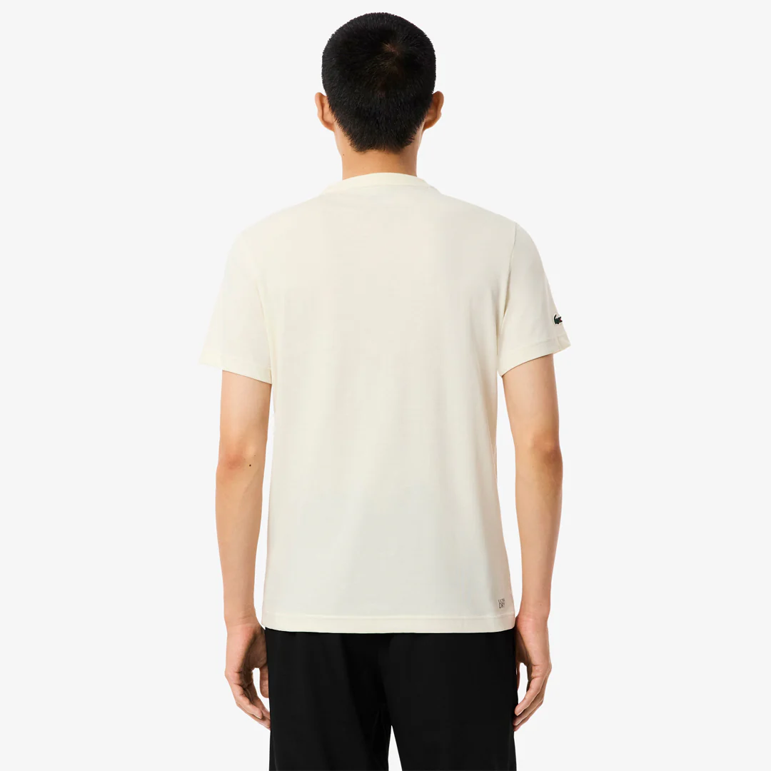 Lacoste Men's Medvedev X Tennis Tee - Cream - Image 6