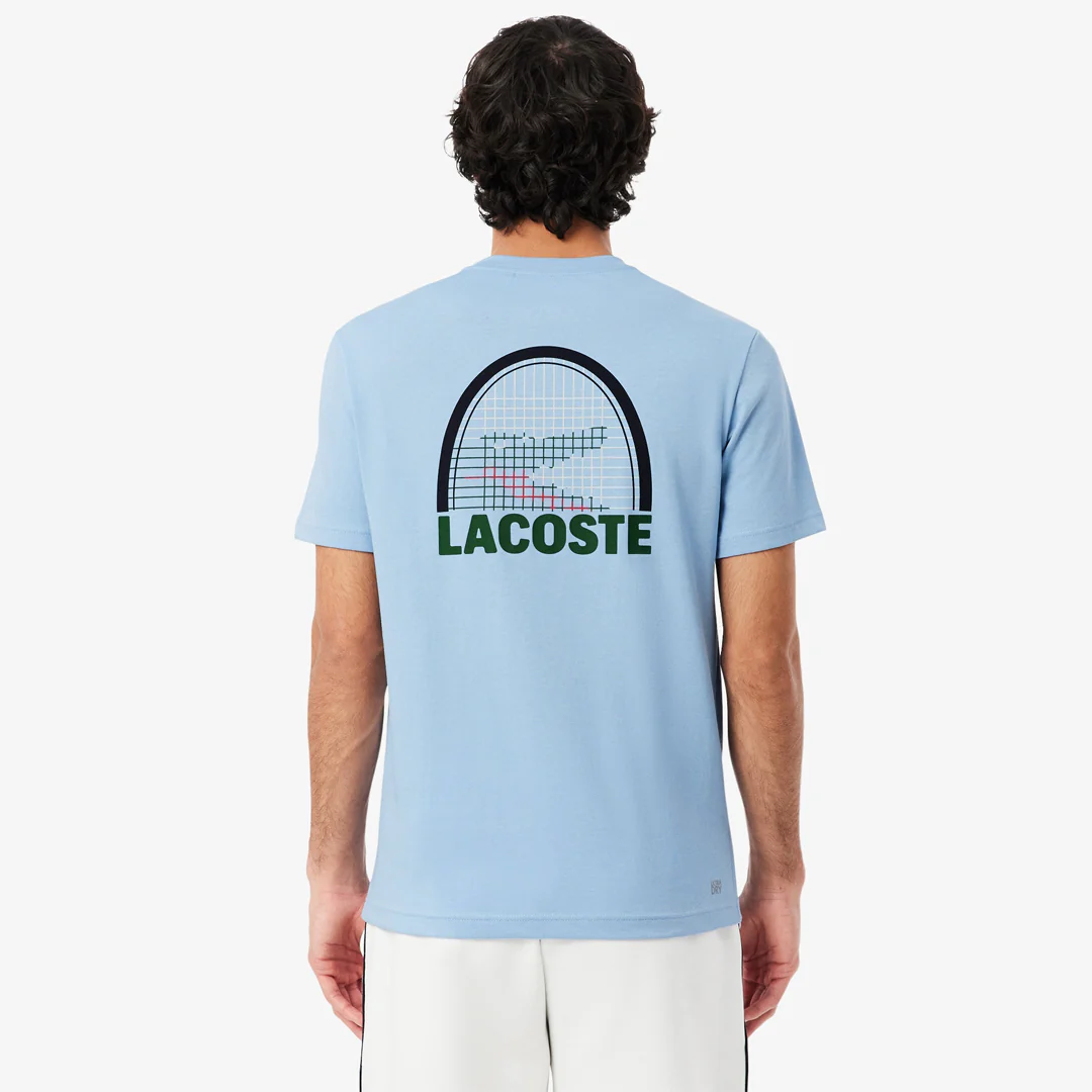 Lacoste Men's Medvedev X Tennis Tee - Light Blue - Image 6