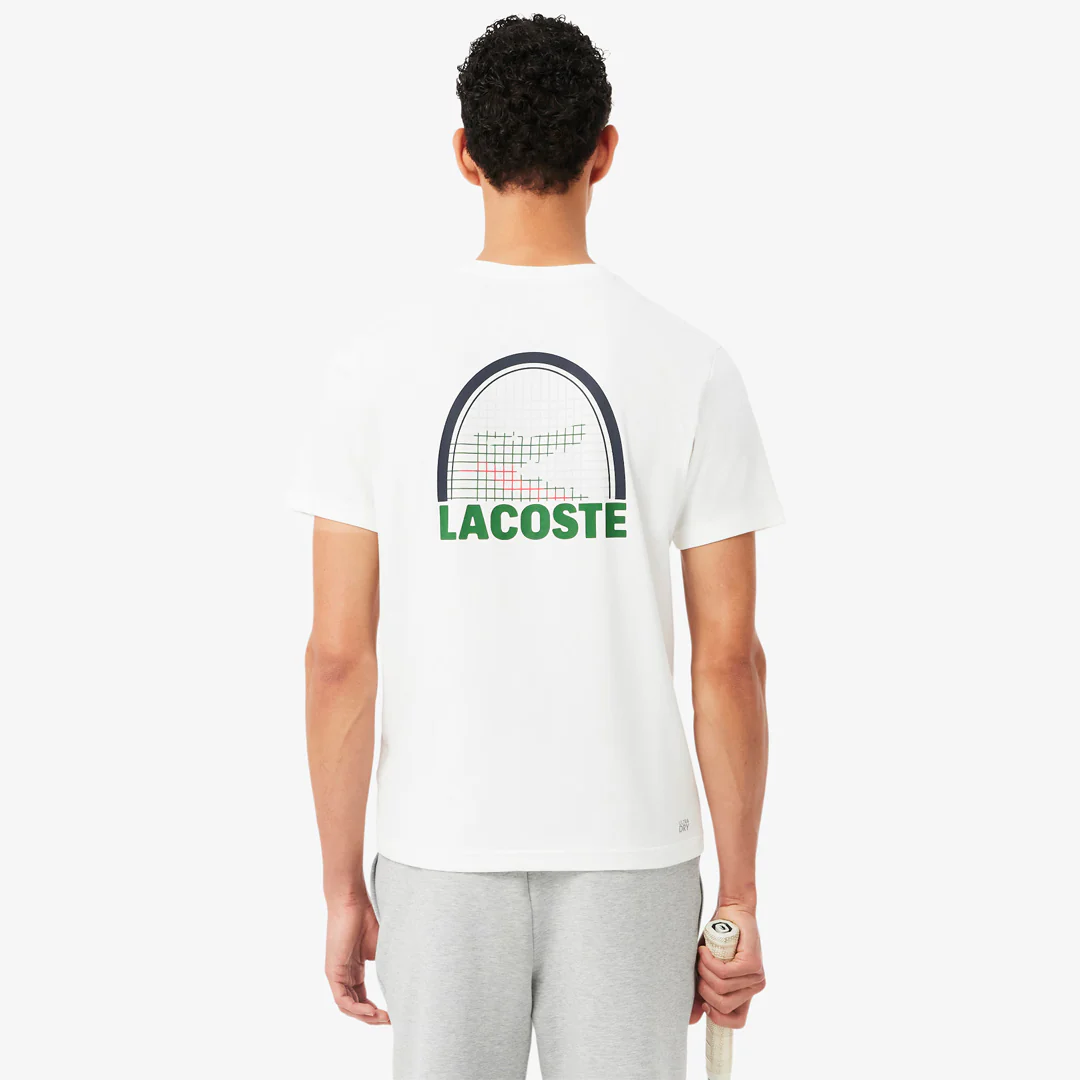 Lacoste Men's Medvedev X Tennis Tee - White - Image 6