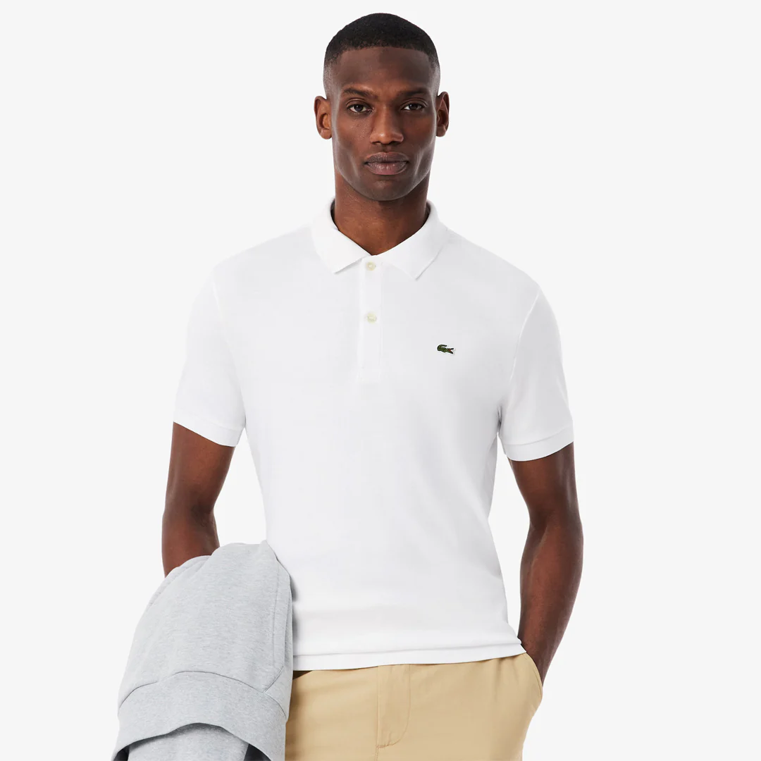 Lacoste Men's Pima Cotton Ribbed Polo - White - Image 3