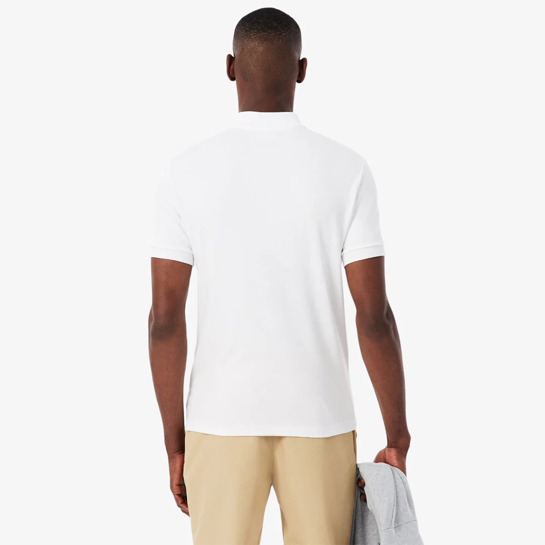 Lacoste Men's Pima Cotton Ribbed Polo - White - Image 4