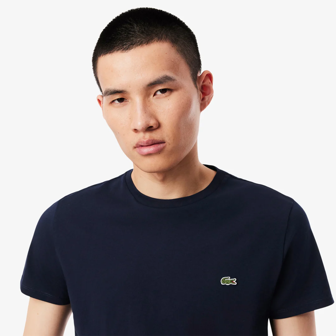 Lacoste Men's Pima Cotton Tee - Navy Blue - Image 5