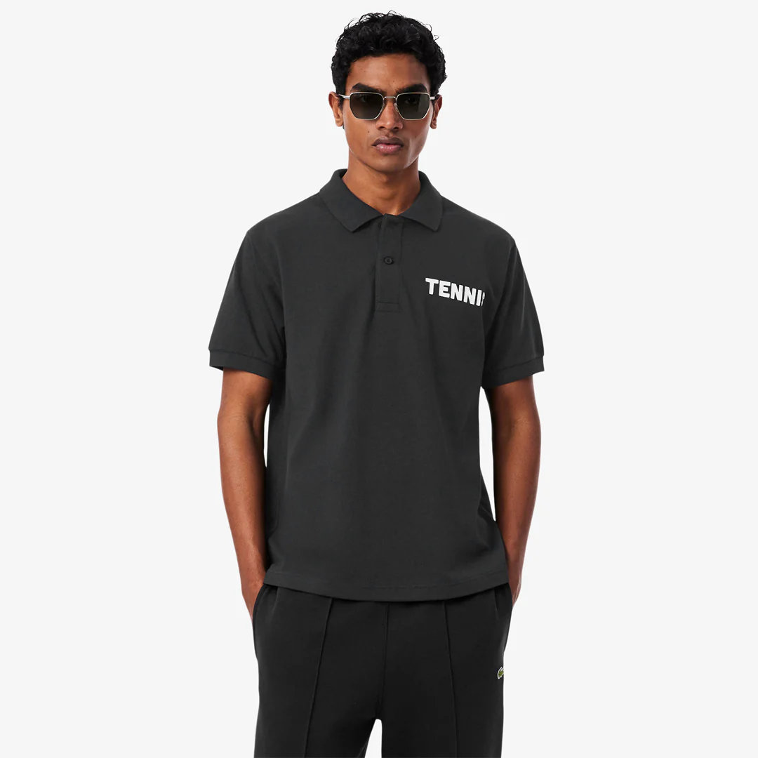 Lacoste Men's Printed Petit Pique Polo - Black - Image 3
