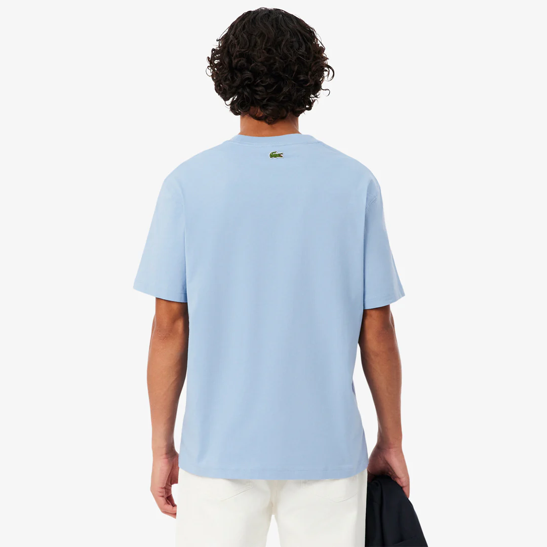 Lacoste Men's Printed Tennis Tee - Light Blue - Image 4