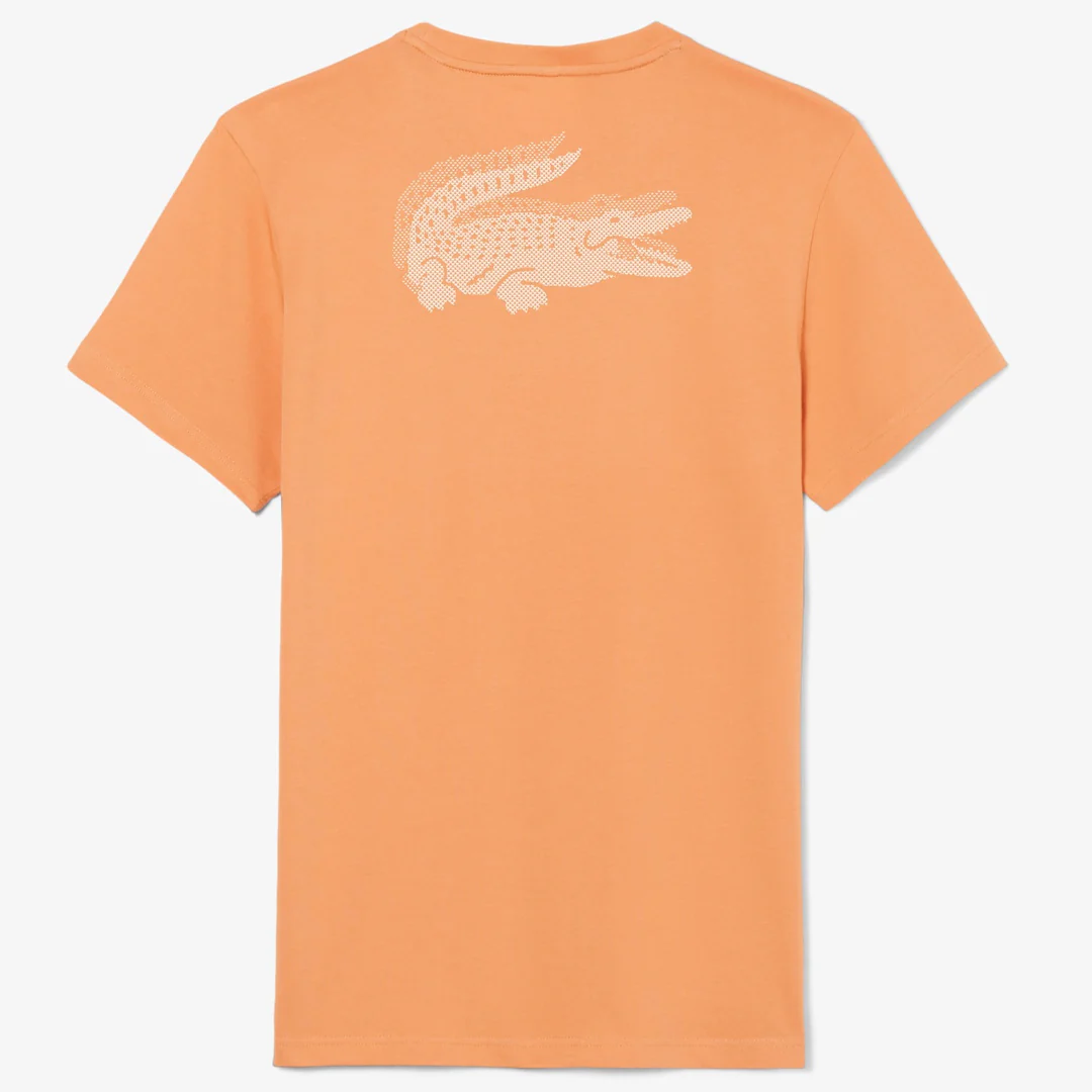 Lacoste Men's Ultra Dry Crocodile Graphic Tee - Orange - Image 2