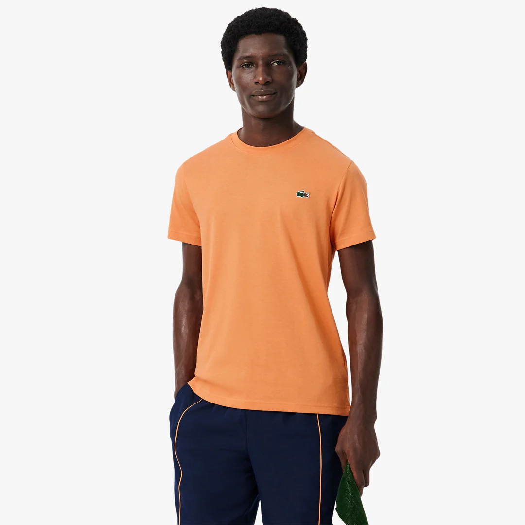 Lacoste Men's Ultra Dry Crocodile Graphic Tee - Orange - Image 5