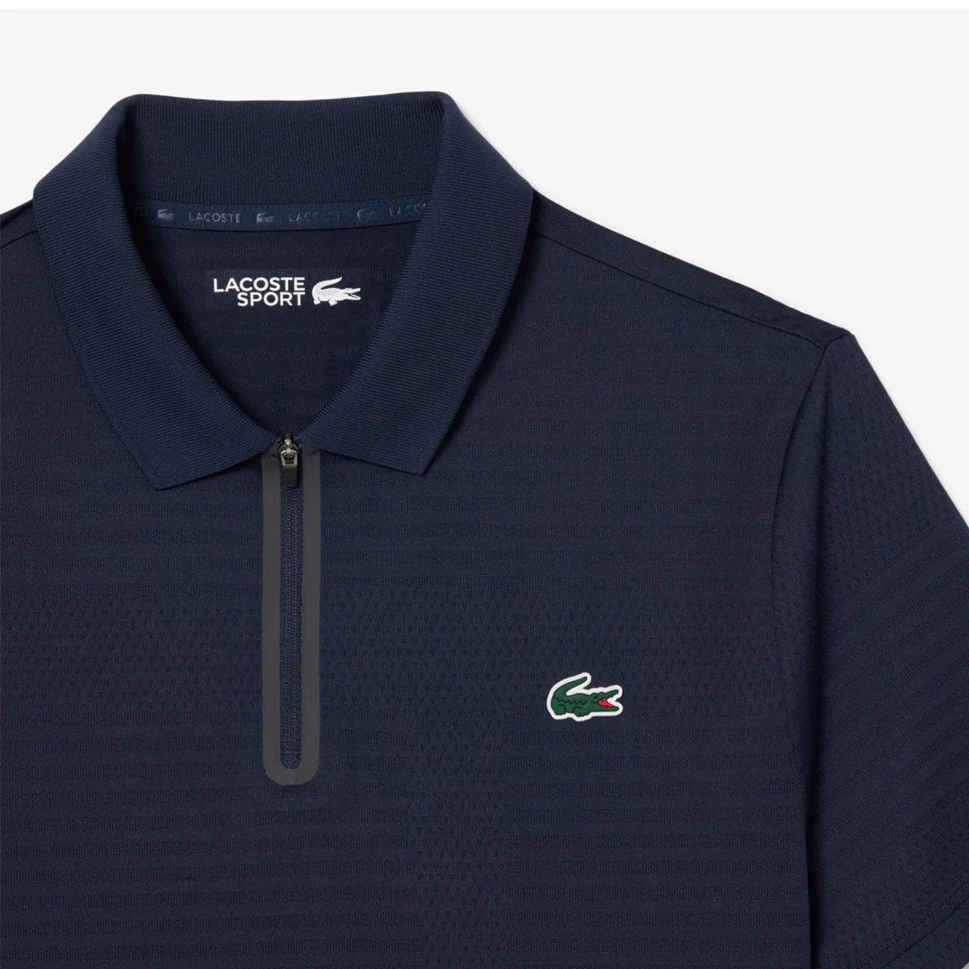 Lacoste Men's Ultra Dry Jacquard Polo - Navy Blue - Image 2