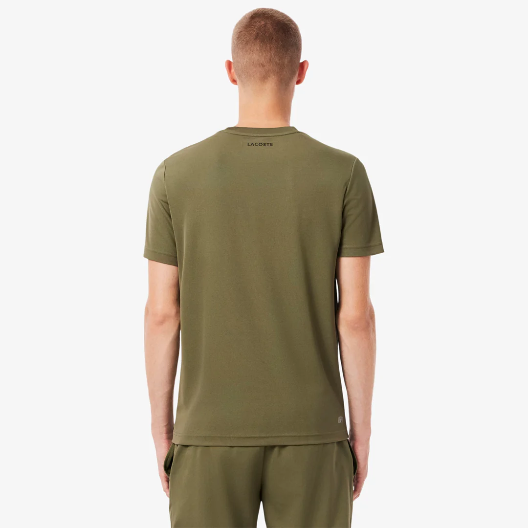 Lacoste Men's Ultra Dry Printed Tee - Khaki Green - Image 6