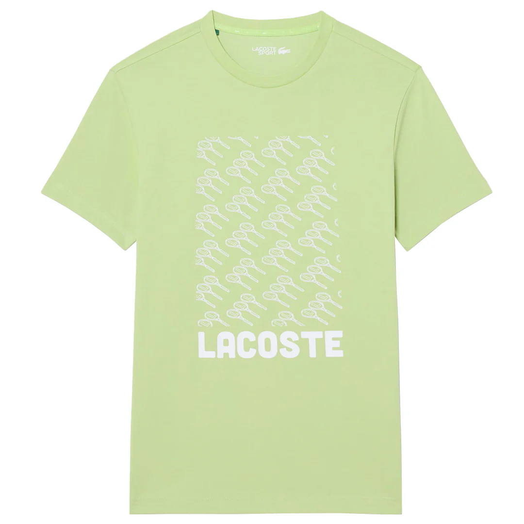 Lacoste Men's Ultra Dry Printed Tennis Tee - Green