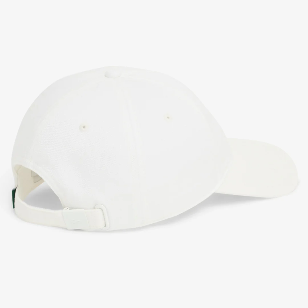 Lacoste Printed Cotton Twill Cap - White/Green - Image 3
