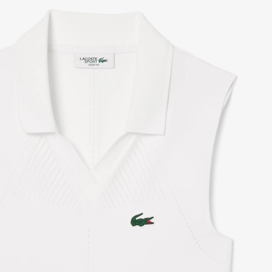 Lacoste Women's Sleeveless Stretch Polo - White - Image 2