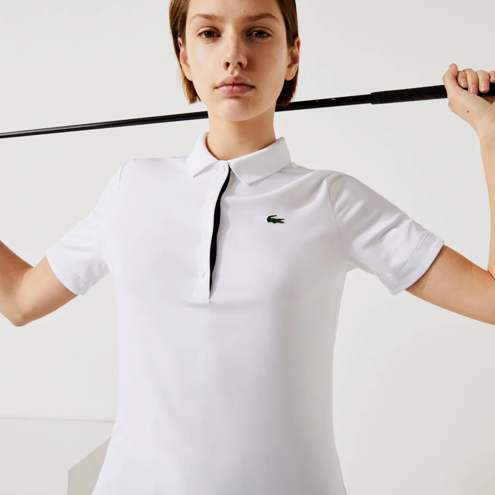 Lacoste Women's Sport Stretch Polo - White/Navy - Image 4