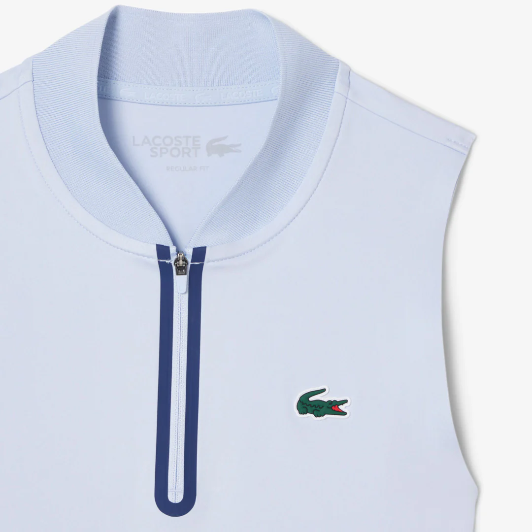 Lacoste Women's Ultra Dry Stretch Sleeveless Polo - Light Blue - Image 3