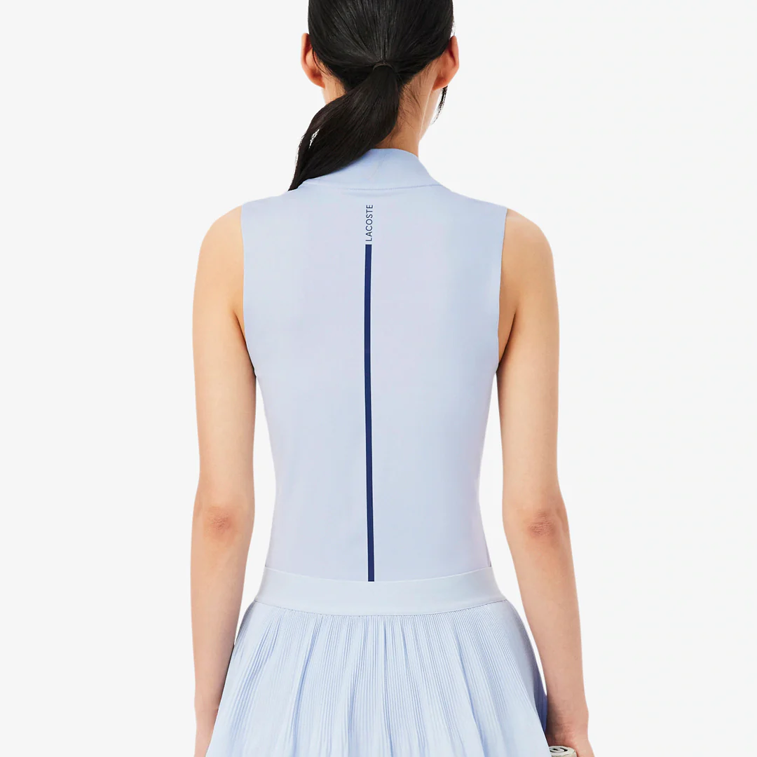Lacoste Women's Ultra Dry Stretch Sleeveless Polo - Light Blue - Image 4