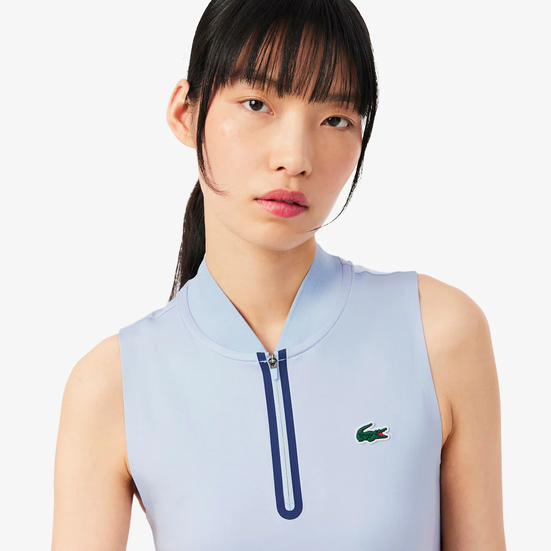 Lacoste Women's Ultra Dry Stretch Sleeveless Polo - Light Blue - Image 5