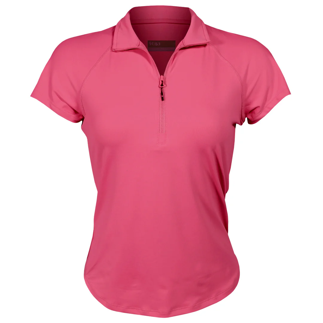 Lija Women's The One To Beat Sly Zip Mock - Pink Raspberry