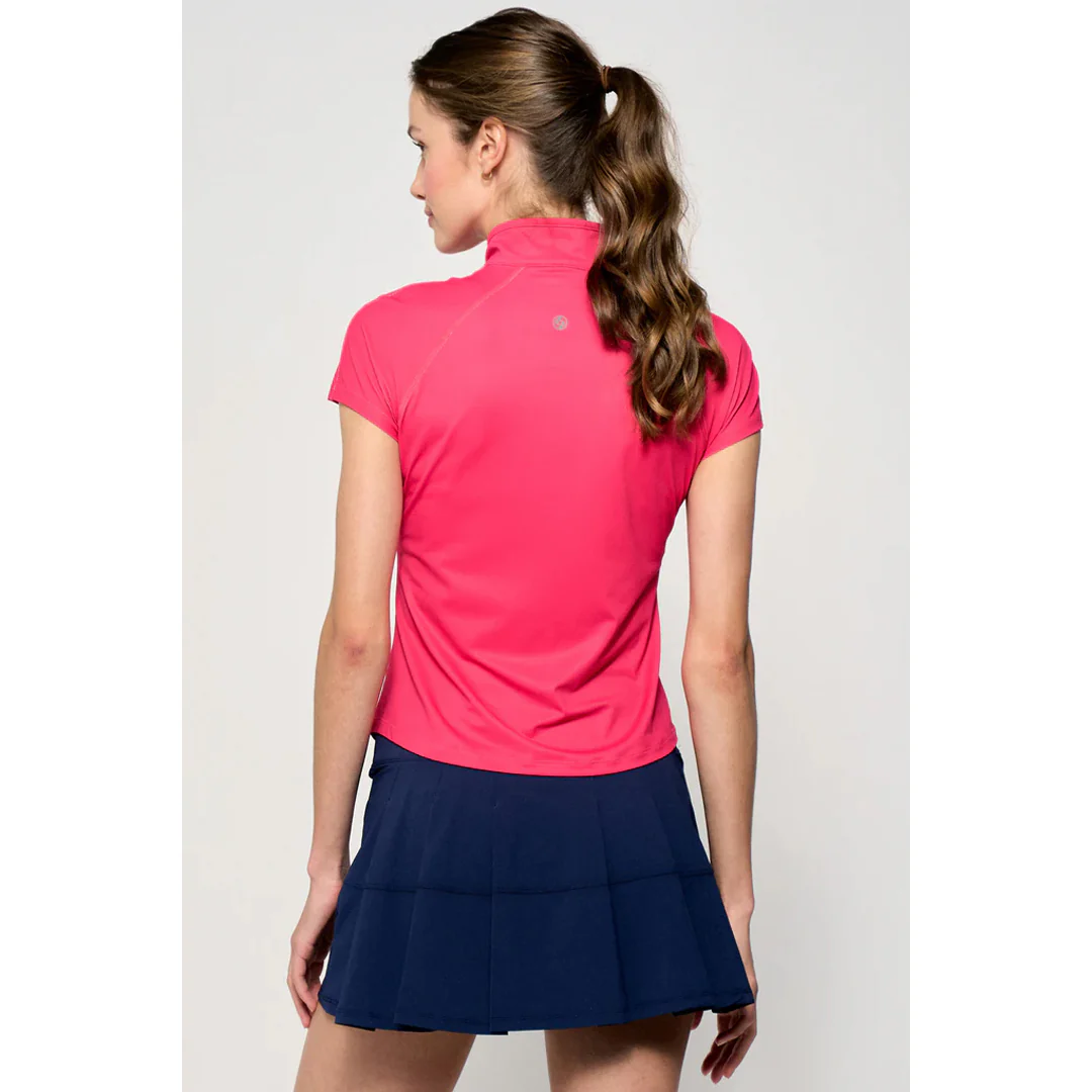 Lija Women's The One To Beat Sly Zip Mock - Pink Raspberry - Image 3