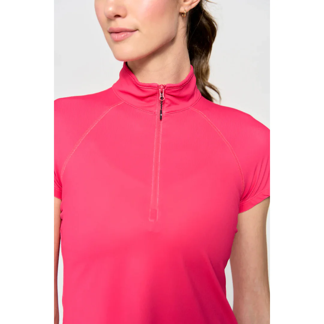 Lija Women's The One To Beat Sly Zip Mock - Pink Raspberry - Image 4