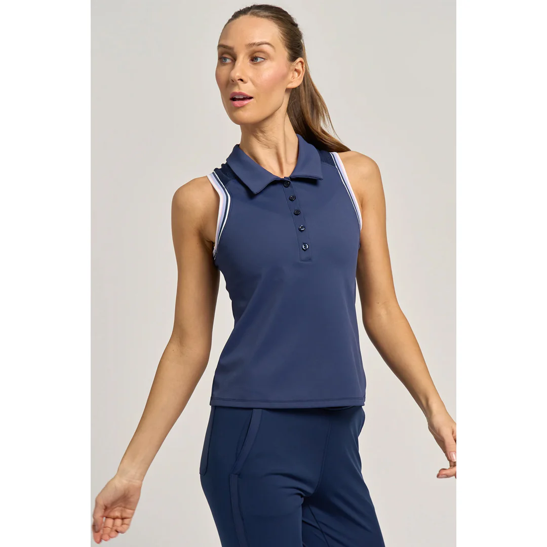 Lija Women's Born To Play Slice Polo - Dark Navy/Multi - Image 2