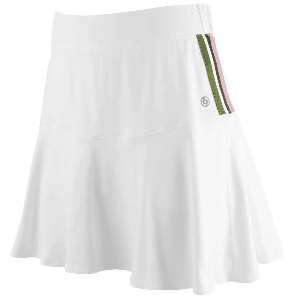 Lija Women's Don't Stop Me Now Dash 15" Skirt - White/Olive - Image 5