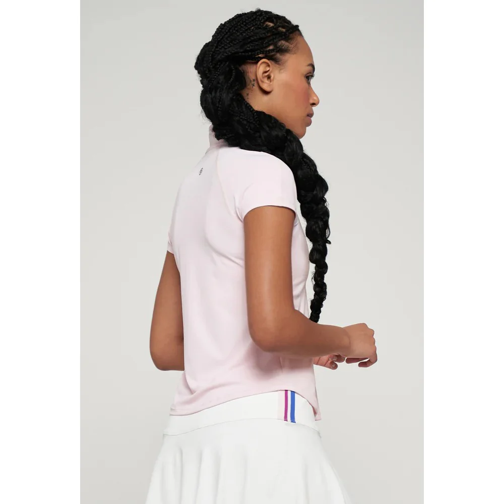 Lija Women's Don't Stop Me Now Sly Zip Mock Top - Blush - Image 6