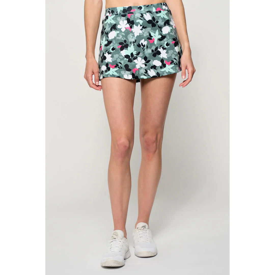 Lija Women's Holiday 25' Vixen Printed 13" Skort - Fern Bouquet - Image 3