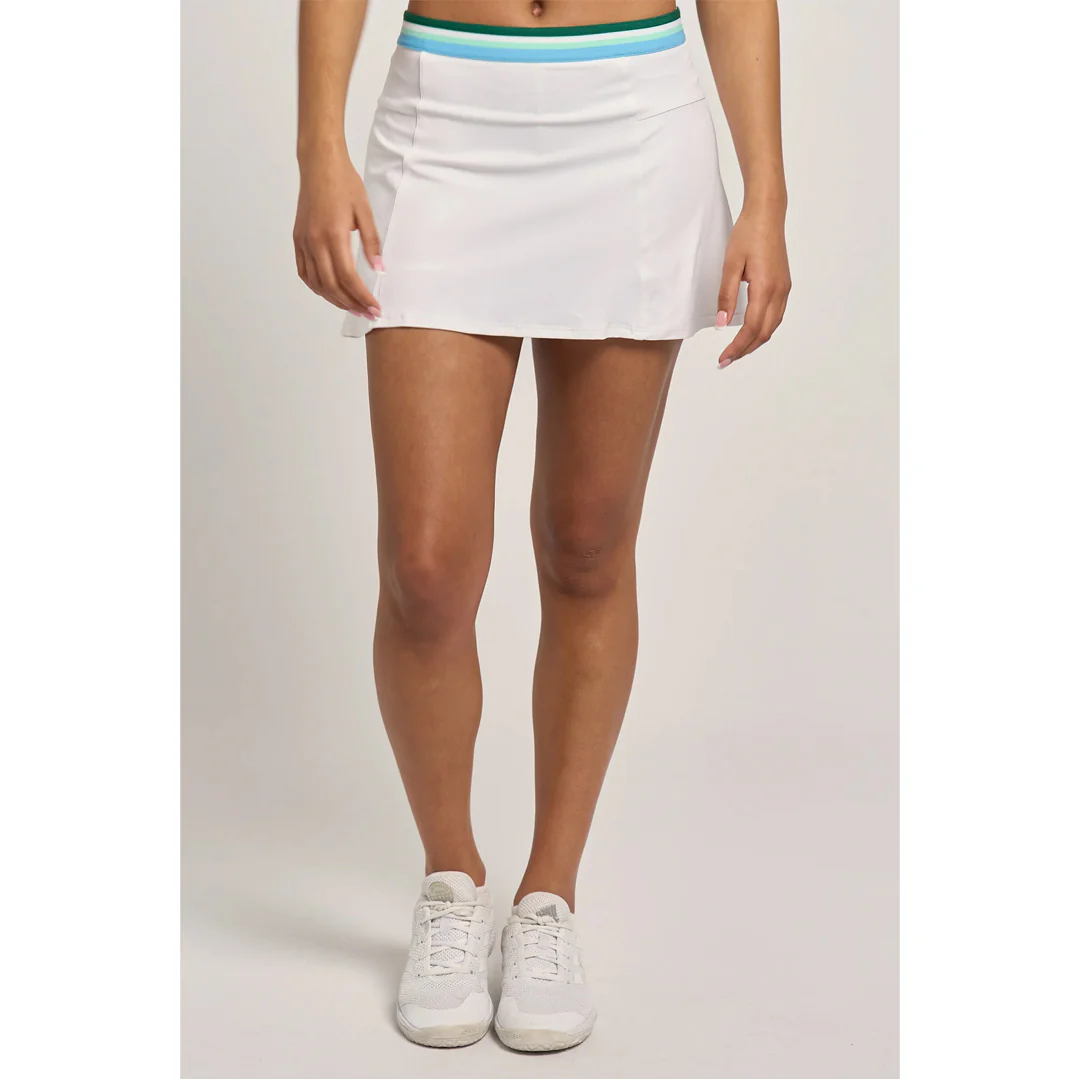 Lija Women's Match Point Step 13" Skort - White/Everglade - Image 3
