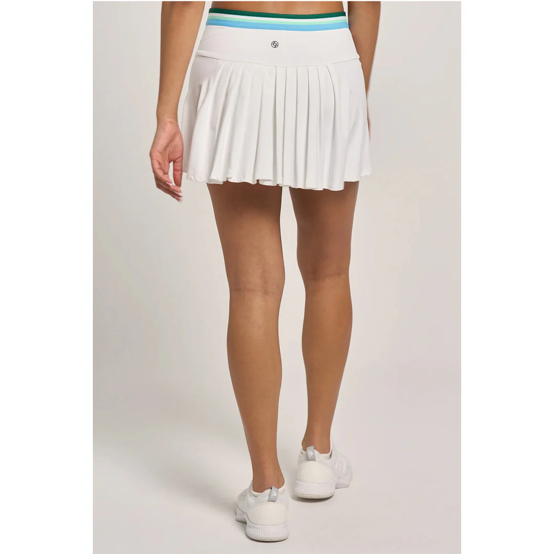 Lija Women's Match Point Step 13" Skort - White/Everglade - Image 4