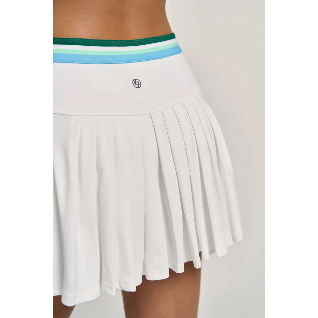Lija Women's Match Point Step 13" Skort - White/Everglade - Image 5