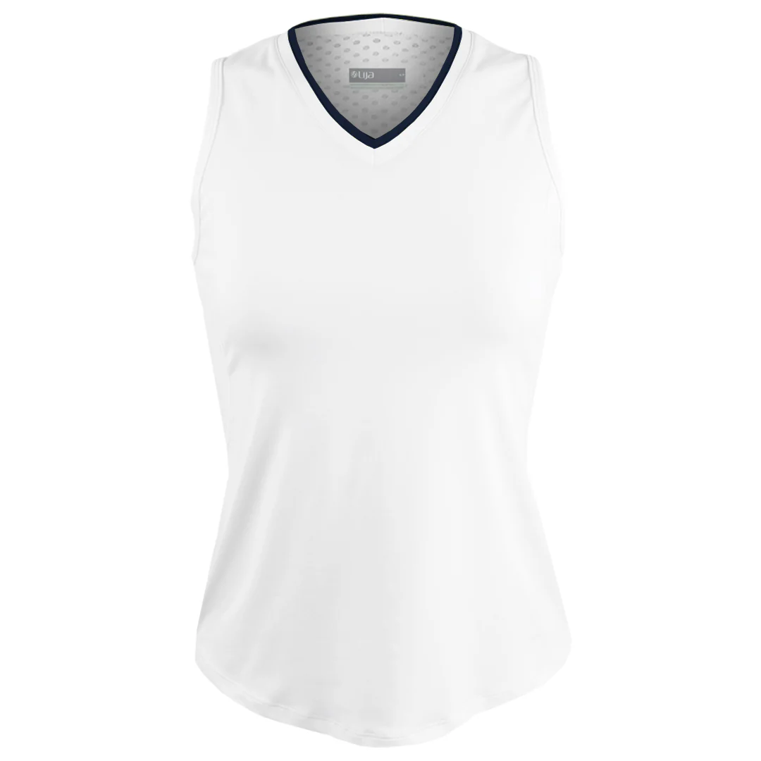 Lija Women's Must Haves Victory Tank - White/Dark Navy