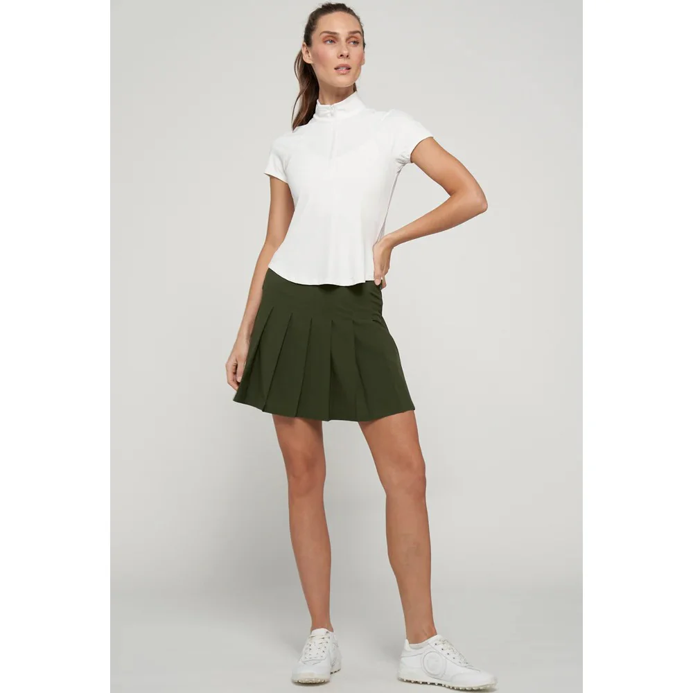 Lija Women's Sly Zip Mock Top - White - Image 5