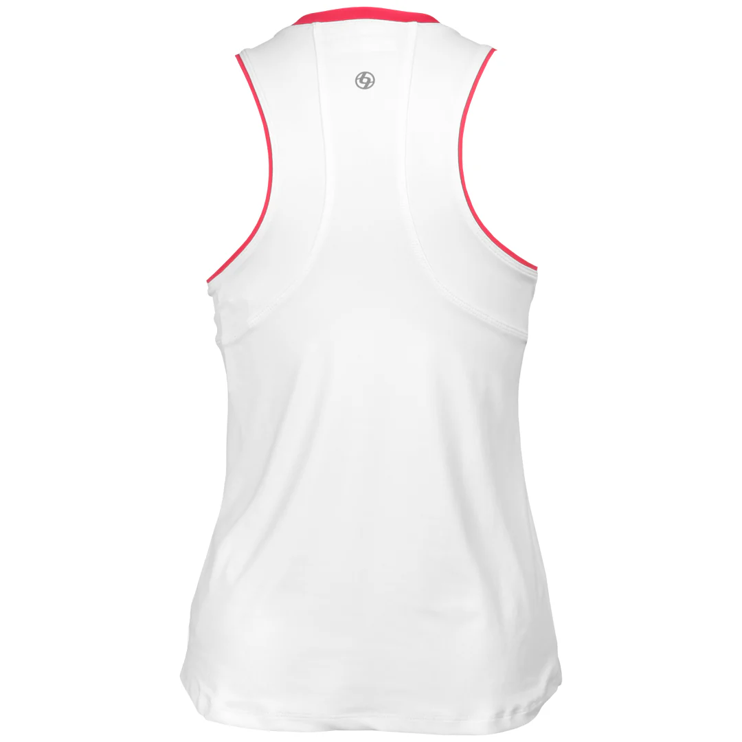 Lija Women's The One To Beat Gracey Tank - White/Raspberry - Image 2